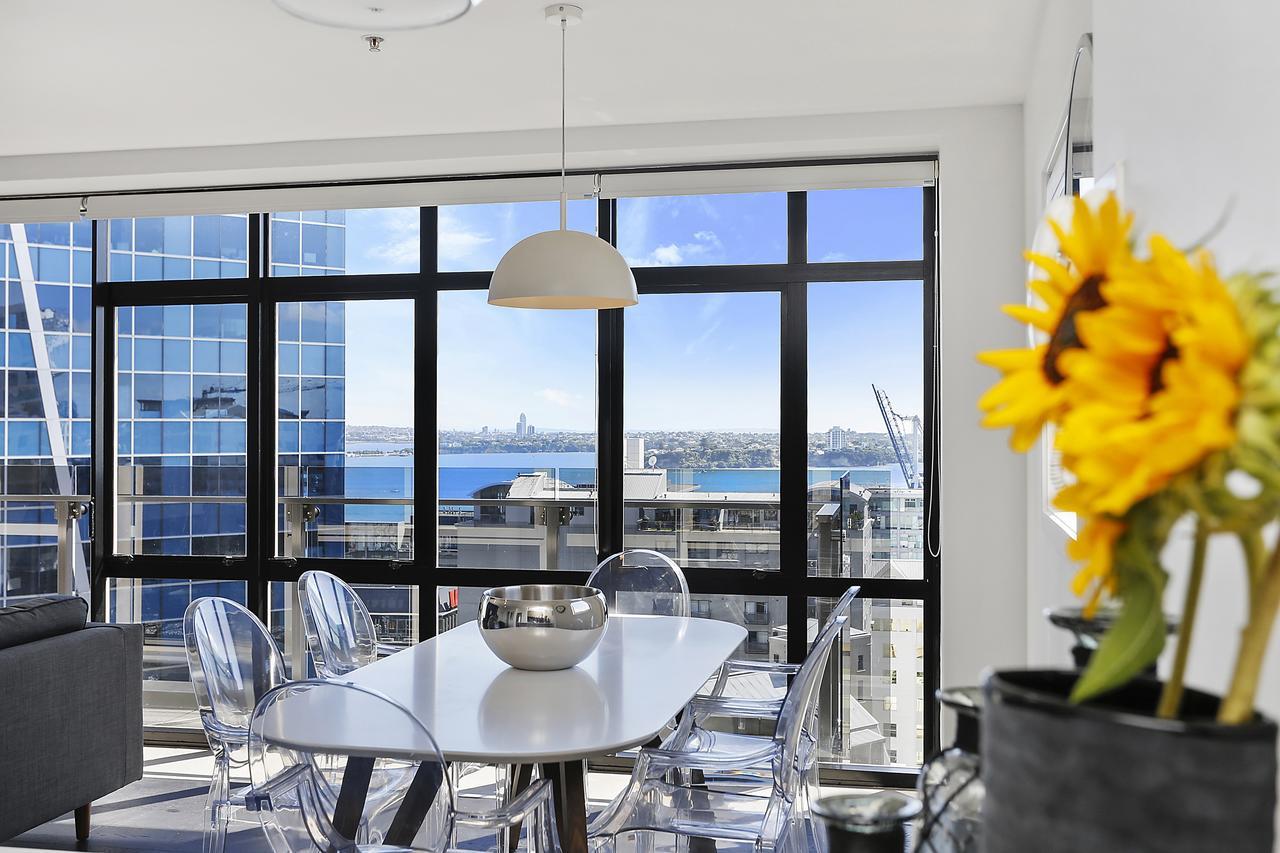 Central 12Th Floor Apt With City & Harbour Views Auckland Bagian luar foto