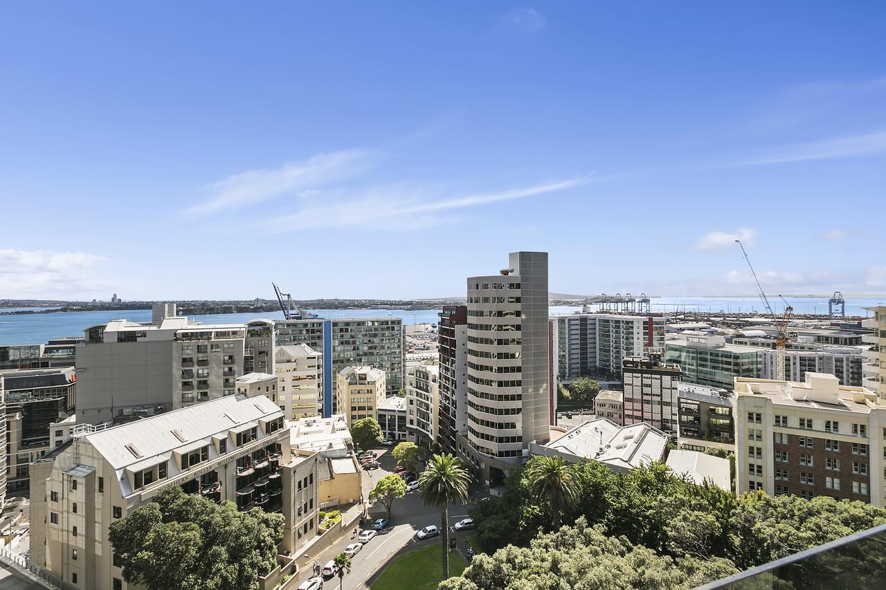 Central 12Th Floor Apt With City & Harbour Views Auckland Bagian luar foto